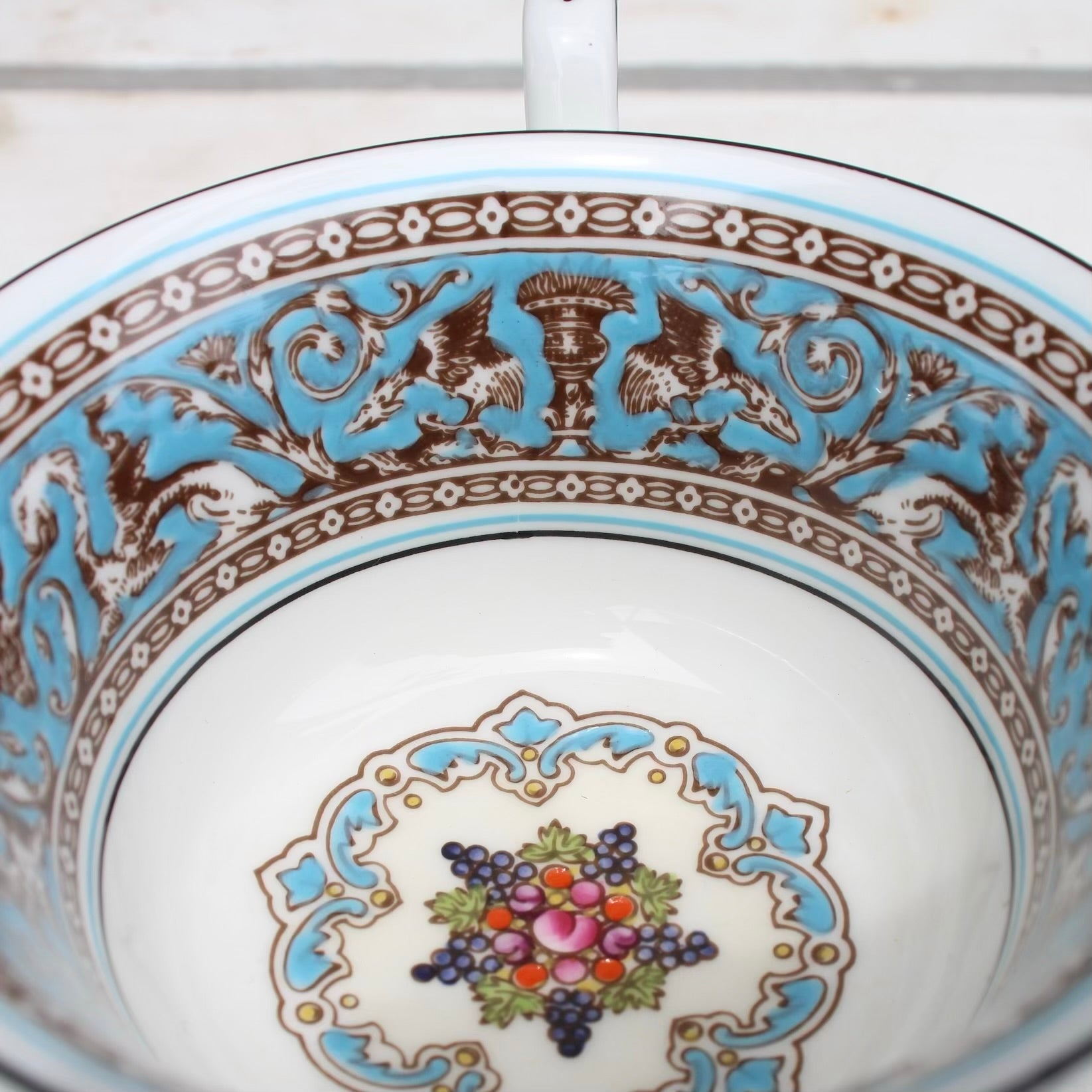 ウェッジウッド / WEDGWOOD ターコイズ・フロレンティーン / Turquoise Florentine カップ＆ソーサー イングランド