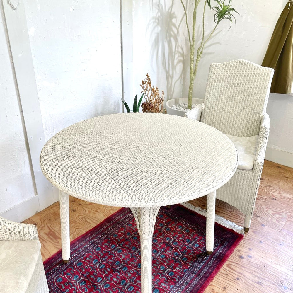 ヴィンセントシェパード◇丸テーブル◇収納◇木製天板◇日焼け有 M0086