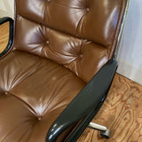 ノル / Knoll ポロックチェア / Pollock Exective Chair 【5スターベース】 ブラウン ヴィテージ