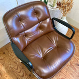 ノル / Knoll ポロックチェア / Pollock Exective Chair 【4スターベース】 ブラウン ヴィテージ