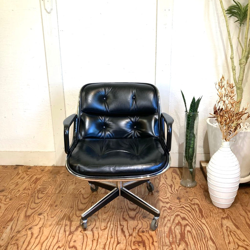 ノル / Knoll ポロックチェア / Pollock Exective Chair 4スターベース ブラック ヴィテージ