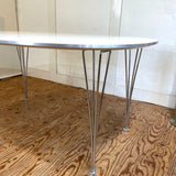 フリッツハンセン / FRITZ HANSEN スーパー楕円テーブル Bテーブル ホワイト W150 アルネ・ヤコブセン 中古