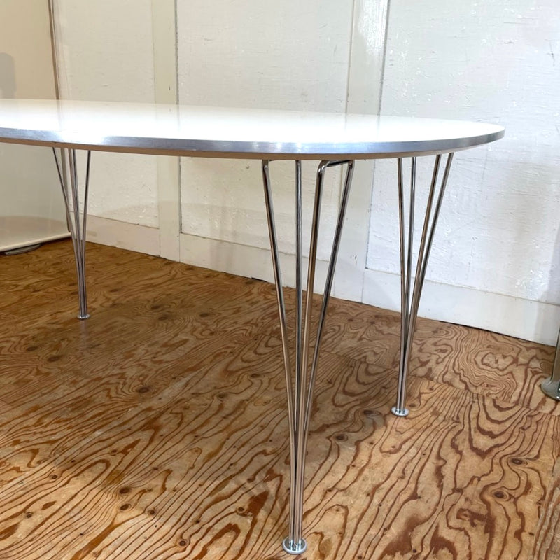 フリッツハンセン / FRITZ HANSEN スーパー楕円テーブル Bテーブル ホワイト W150 アルネ・ヤコブセン 中古