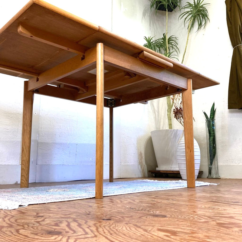 日進木工 オーク材 伸長式 ダイニングテーブル ヴィンテージ