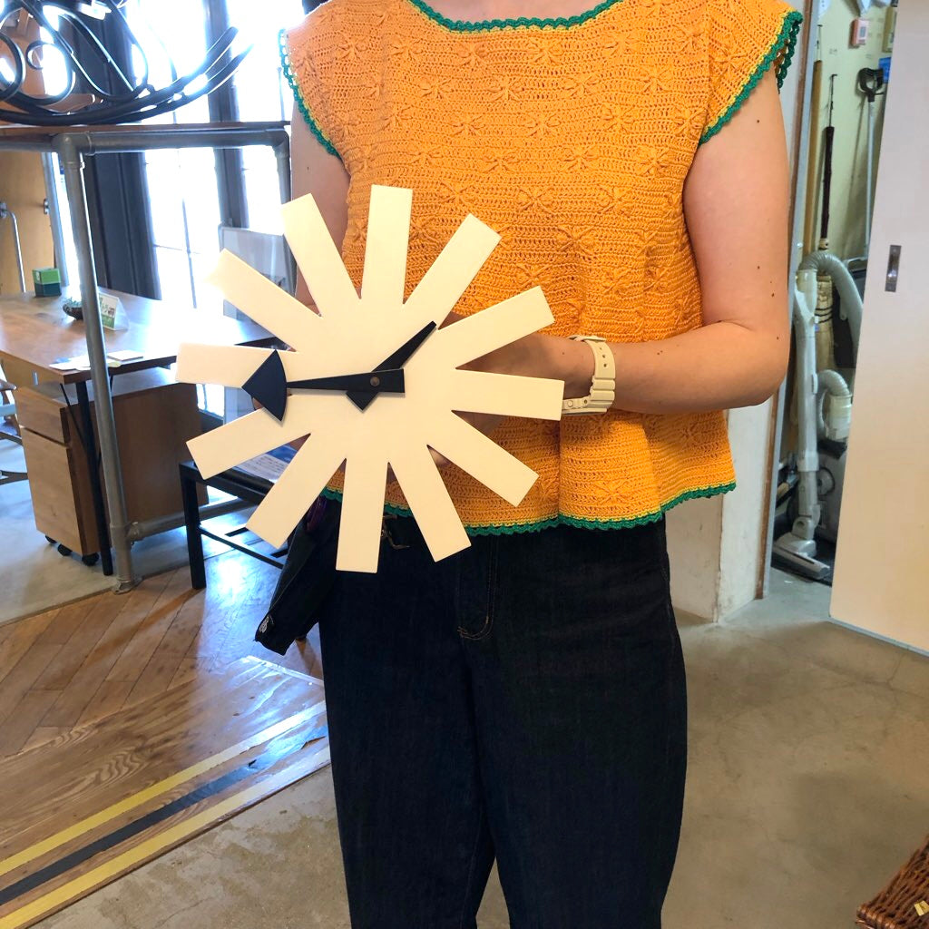 ヴィトラ / Vitra アスタリスク クロック / Asterisk Clock ホワイト ジョージネルソン 掛け時計 中古