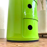 カルテル / Kartell コンポ二ビリ ラウンドエレメント 3段 グリーン 限定カラー イタリア製 収納 中古