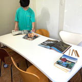 カルテル / Kartell マックス160 / MAX  TABLE テーブル ホワイト キャスター付き  オフィステーブル ダイニングテーブル 中古