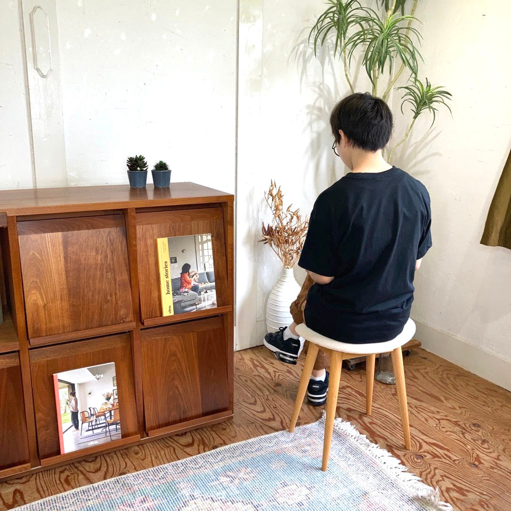 柏木工 / KASHIWA スツール 張座 EC16A ベージュ 中古