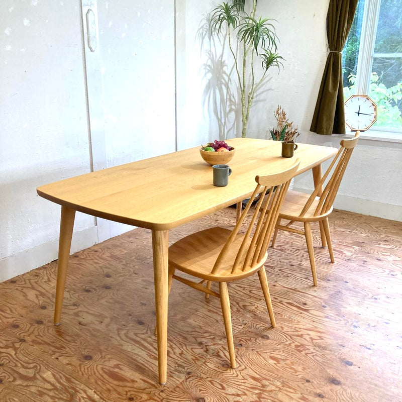 柏木工 ダイニングテーブル 180㎝ オーク無垢 中古 大きい 木 丸い