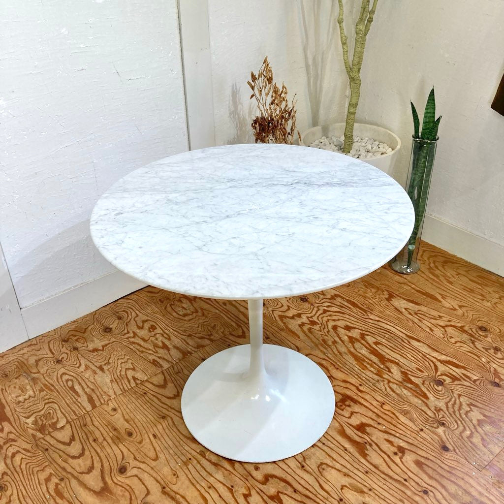 ノル / Knoll チューリップテーブル コーヒーテーブル  L 【1】 直径80cm 大理石天板 エーロサーリネン ラウンド ヴィンテージ