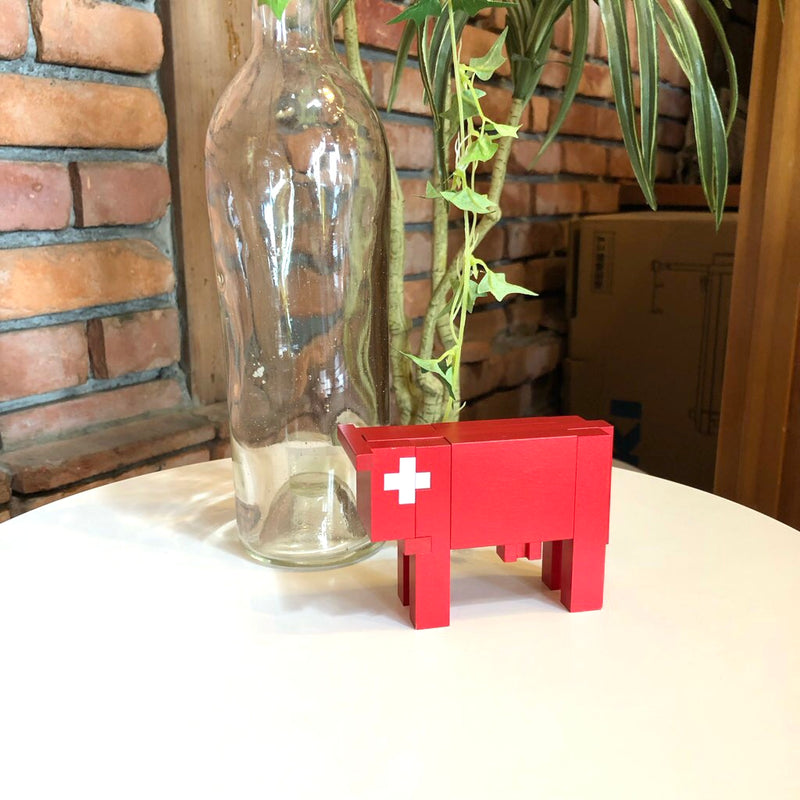 ネフ社 / Naef スイスの赤い牛 立体パズル インテリア小物 中古