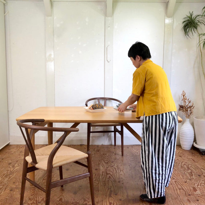 柏木工 ダイニングテーブル 無垢ナラ材 中古 飛騨高山 北欧スタイル