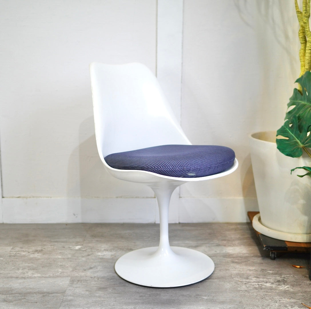 ノール / Knoll チューリップチェア 【ブルー】 ダイニングチェア エーロ・サーリネン ヴィンテージ  【ゴムなし】