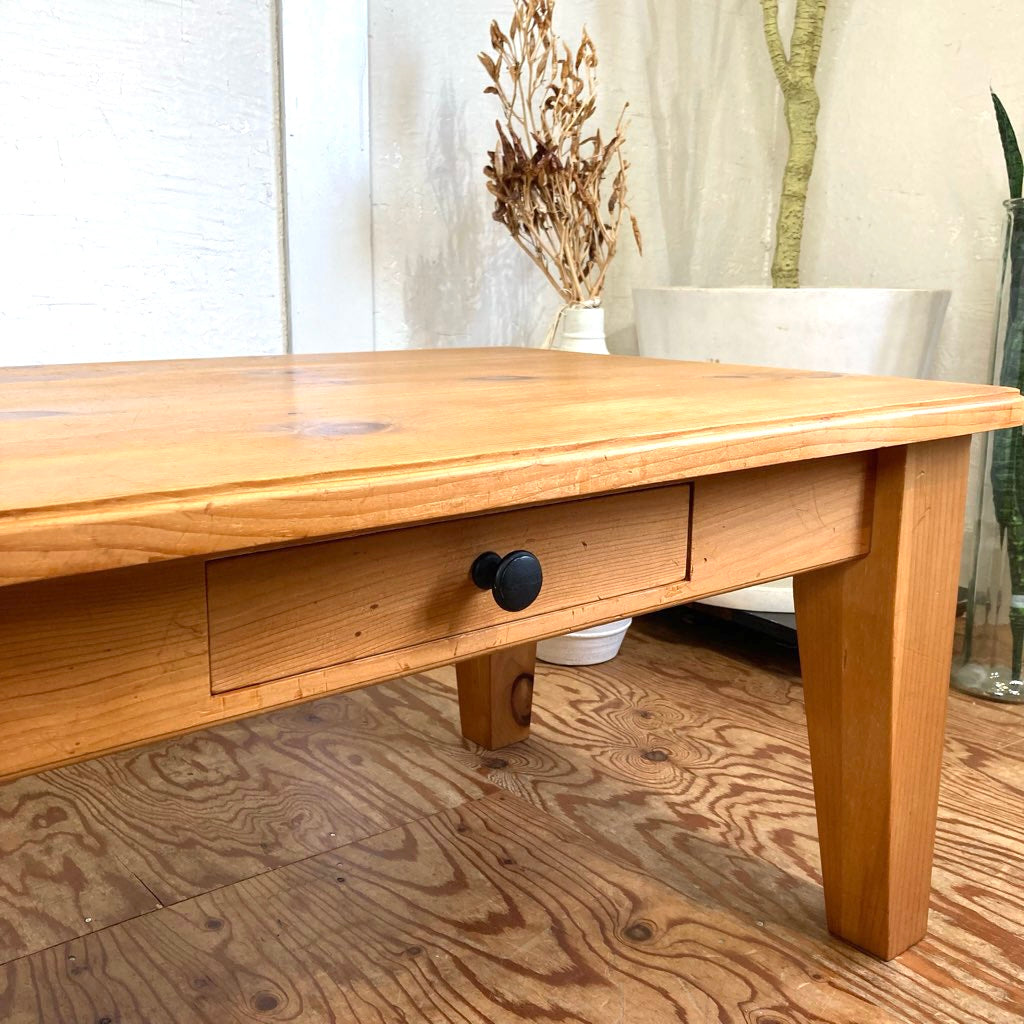 RUSTIC TWENTY SEVEN パイン無垢材 ローテーブル リビングテーブル 中古
