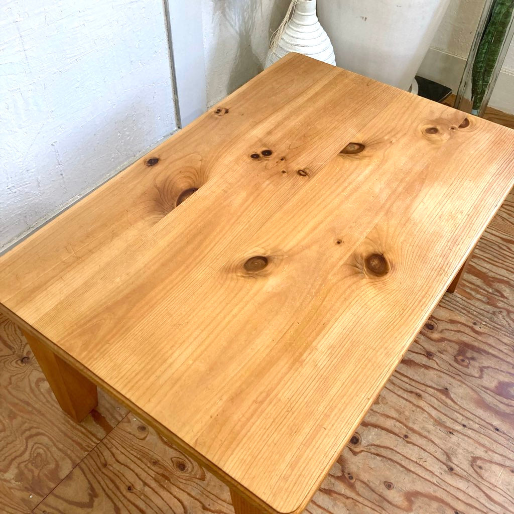 RUSTIC TWENTY SEVEN パイン無垢材 ローテーブル リビングテーブル 中古