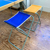 北欧 キャンプ テーブル&チェア セット ブルー 折り畳み ヴィンテージ