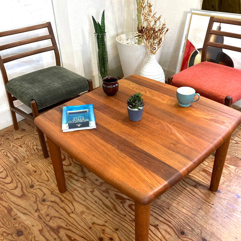 デンマーク製 チーク無垢材 サイドテーブル 北欧 ヴィンテージ