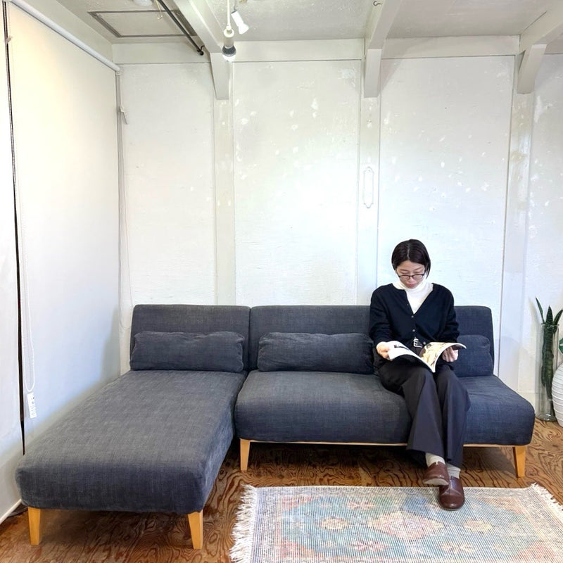 フランネルソファ / FLANNEL SOFA マロンカウチソファ グレー 中古