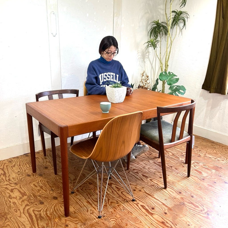 青林製作所 ジャパンヴィンテージ 「Tiffany」伸長式 ダイニングテーブル チーク  ヴィンテージ