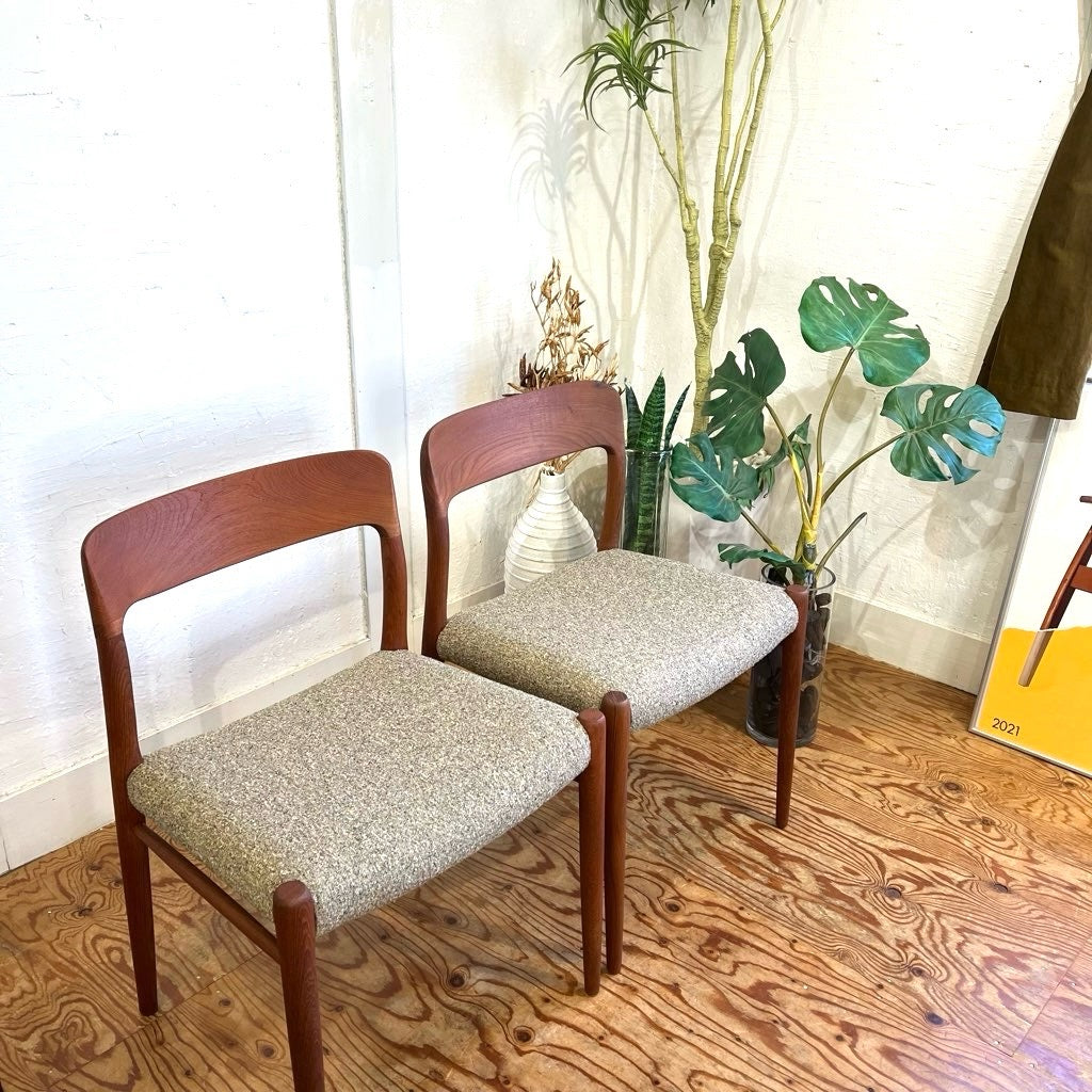 J・L・モラー / J.L.Moller model75 Chair ダイニングチェア ニールス・Ｏ・モラー/Niels O.Moller  チーク/Teak デンマーク ヴィンテージ