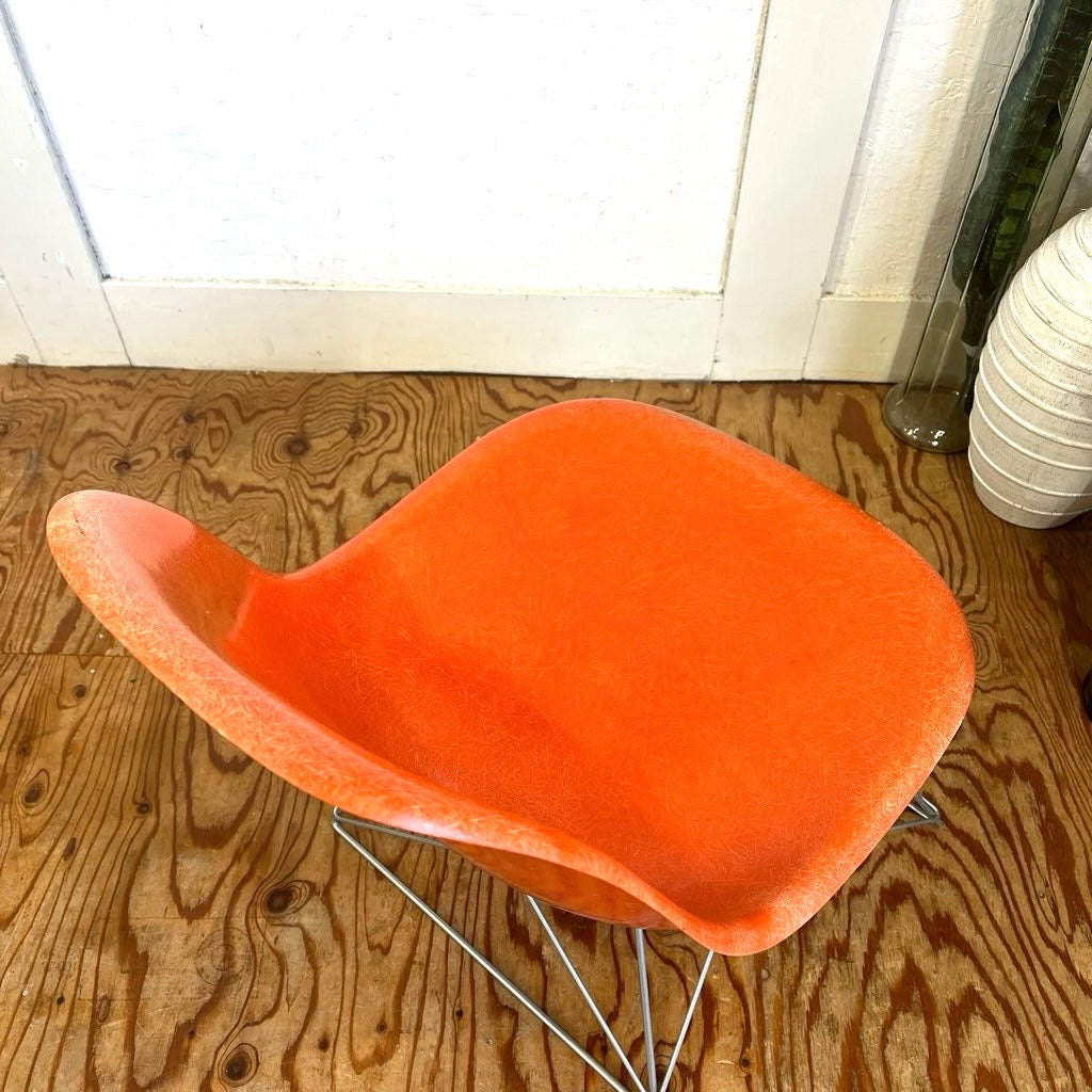 ハーマンミラー / Herman Miller  サイドシェルチェア キャッツクレイドルベース オレンジ チャールズ＆レイ・イームズ  ヴィンテージ