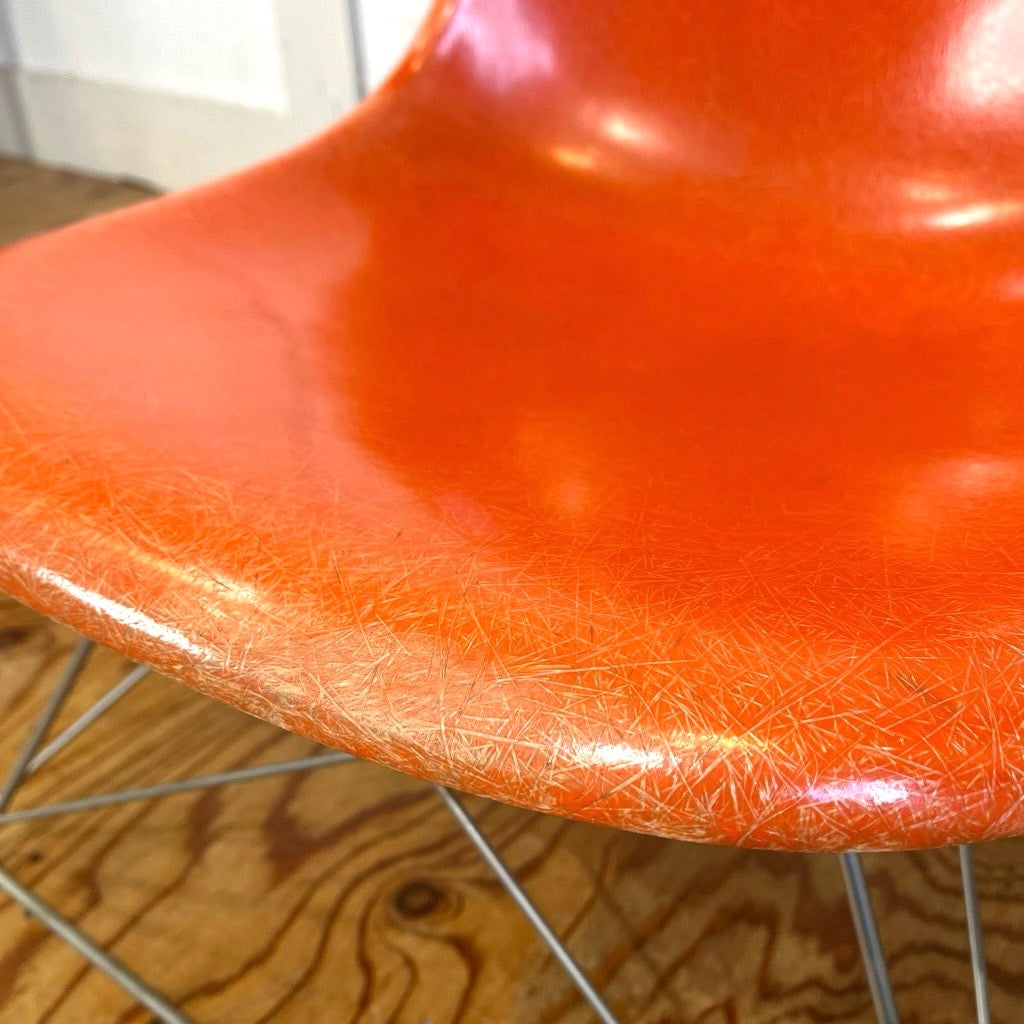 ハーマンミラー / Herman Miller  サイドシェルチェア キャッツクレイドルベース オレンジ チャールズ＆レイ・イームズ  ヴィンテージ