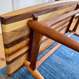 不要になった古い家具の様々な木材から作ったセンターテーブル W110 ローテーブル リバイブモブラープロジェクト