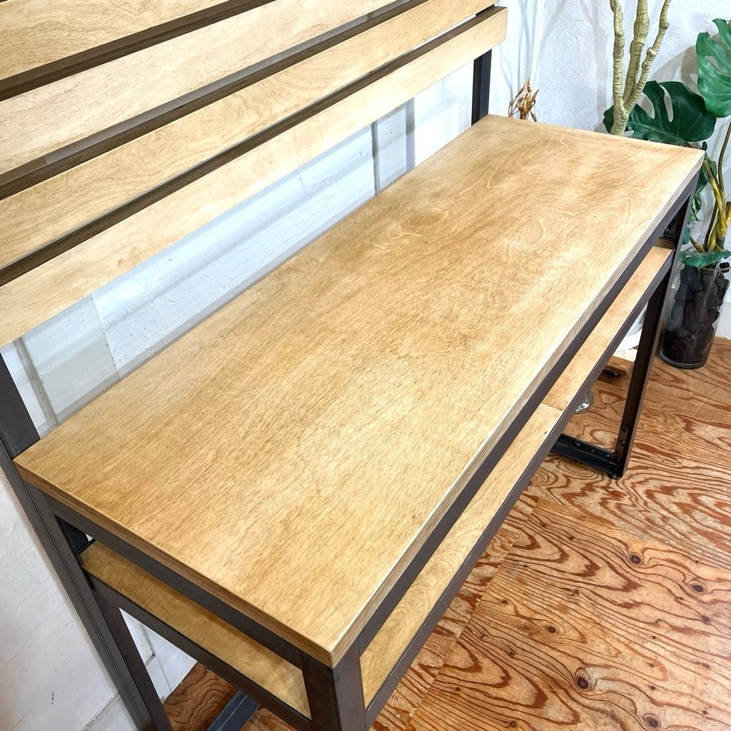 テコラボ / TEKOLABO アイアン シェルフ 【大】 キッチンボード デスク 大収納 中古