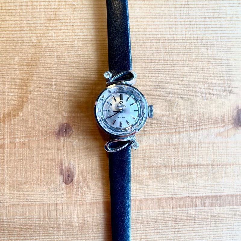 オメガ / OMEGA レディース時計【60】デビル カットガラス 2Pダイヤ アンティーク腕時計 ヴィンテージ