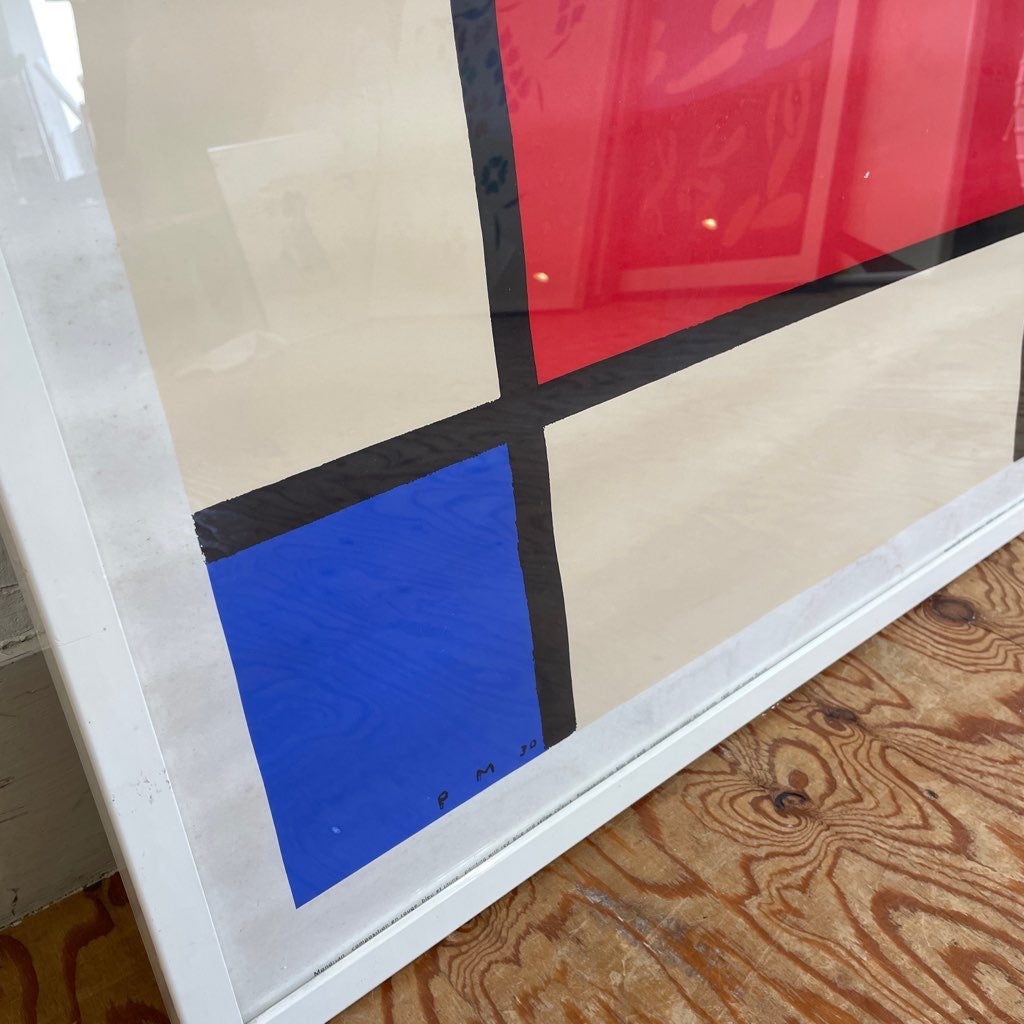 【6】ピエト・モンドリアン/Piet Mondrian ポスター コンポジション 73×73 白木枠 ヴィンテージ
