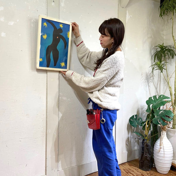 【8】アンリ・マティス/ Henri Matisse ポスター イカロス ジャズ 32.5×47.5 木枠 ヴィンテージ