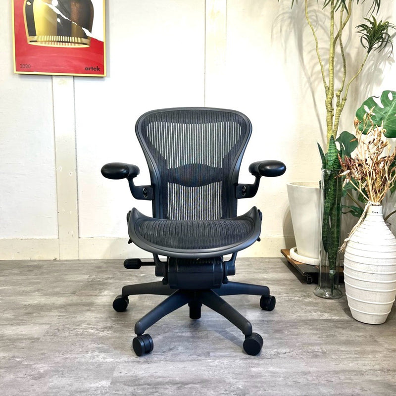 ハーマンミラー / HermanMiller アーロンチェア / Aeron Chairs クラシック ランバーサポート Size A フル装備 中古