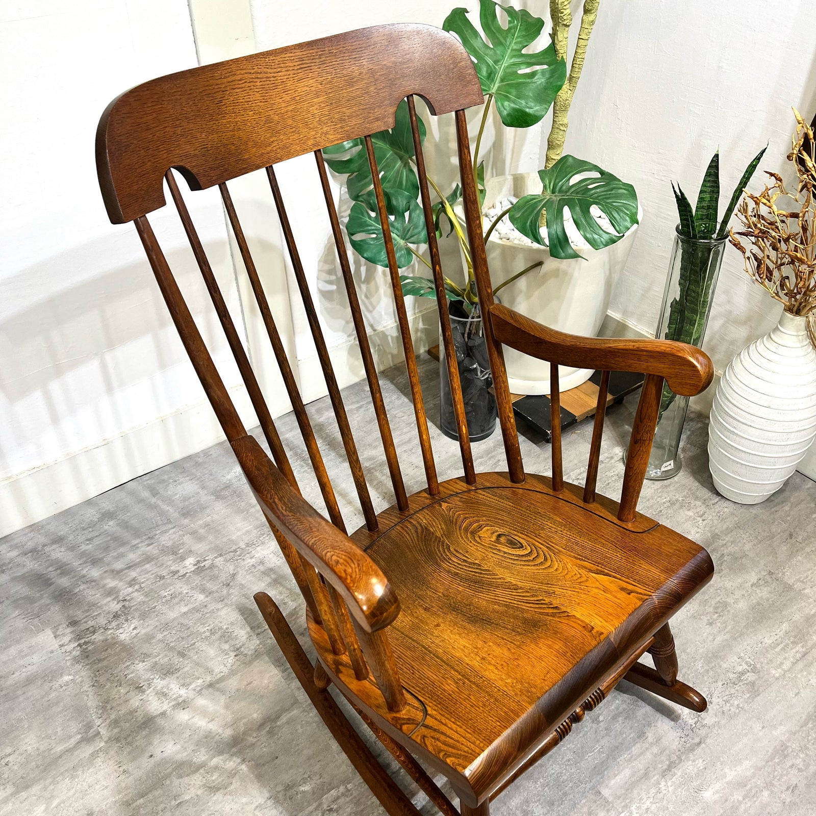 GMFT72○HIDA / 飛騨産業 キツツキ 穂高 ロッキングチェア 揺り椅