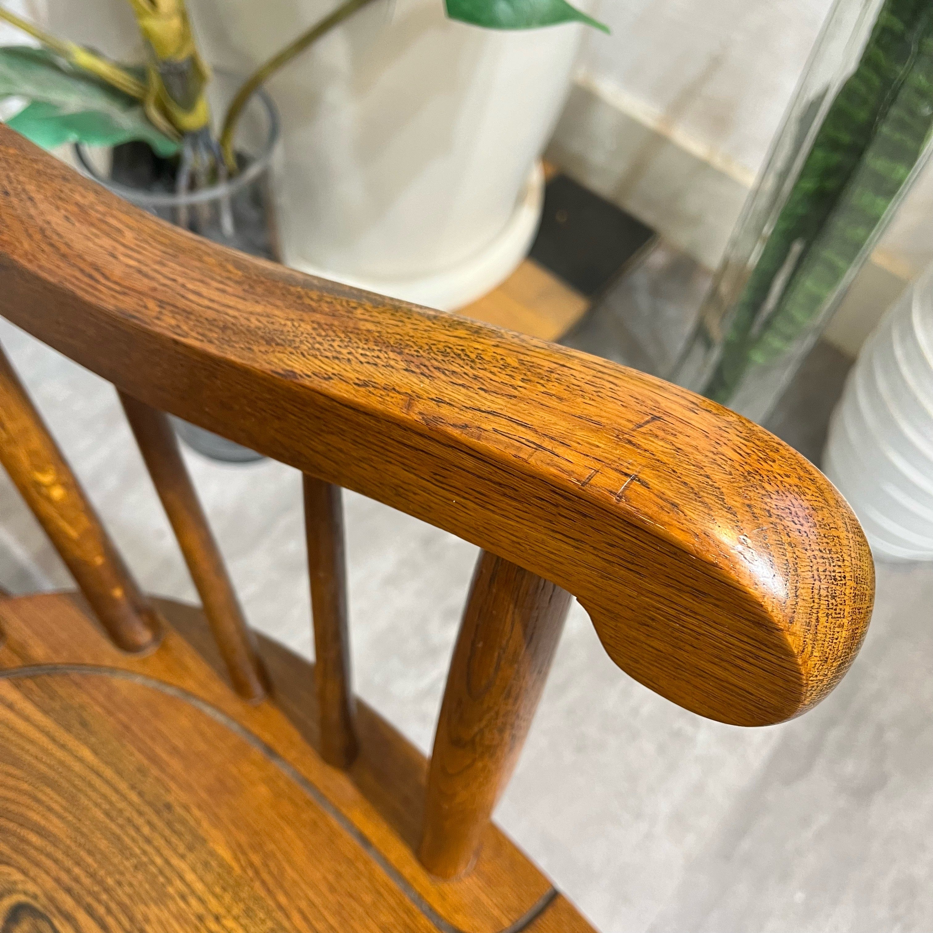 飛騨産業 / HIDA 穂高 ロッキングチェア No.63 キツツキマーク 中古
