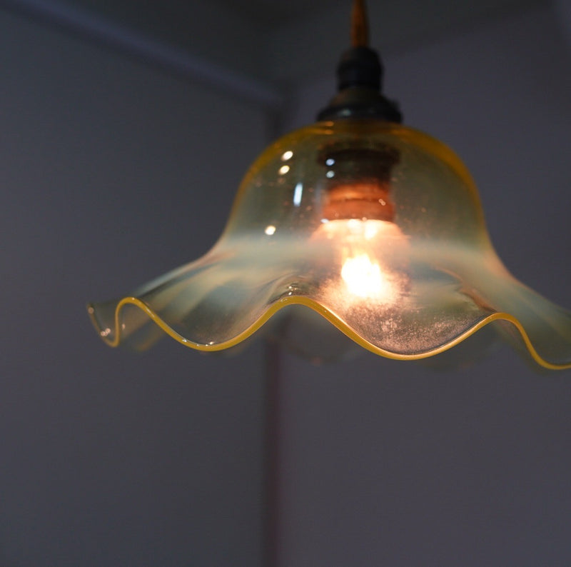 イギリス ヴァセリンガラス アンティーク シェード ガラス 照明 イギリス ヴァセリンガラス アンティーク シェード ウランガラス 照明