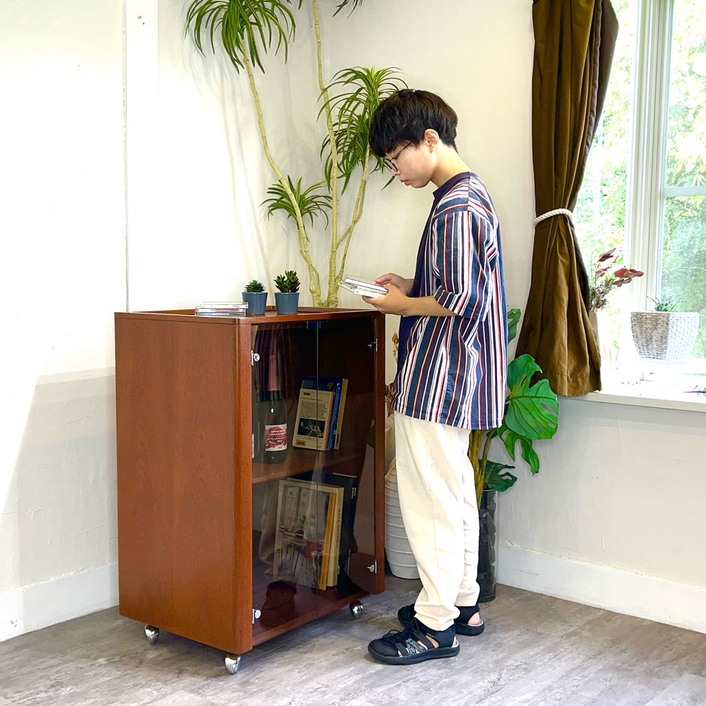 Derack ジャパンヴィンテージ チーク材オーディオラック 中古 光