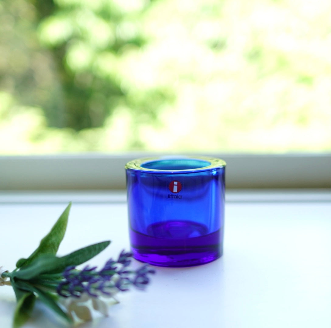 イッタラ / iittala マリメッコ / marimekko コラボ  kivi キャンドルホルダー ウルトラマリンブルー