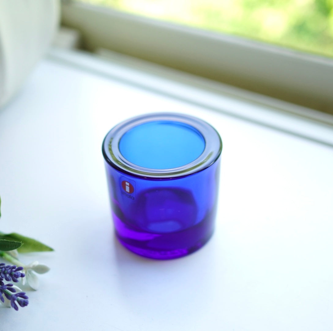 イッタラ / iittala マリメッコ / marimekko コラボ  kivi キャンドルホルダー ウルトラマリンブルー