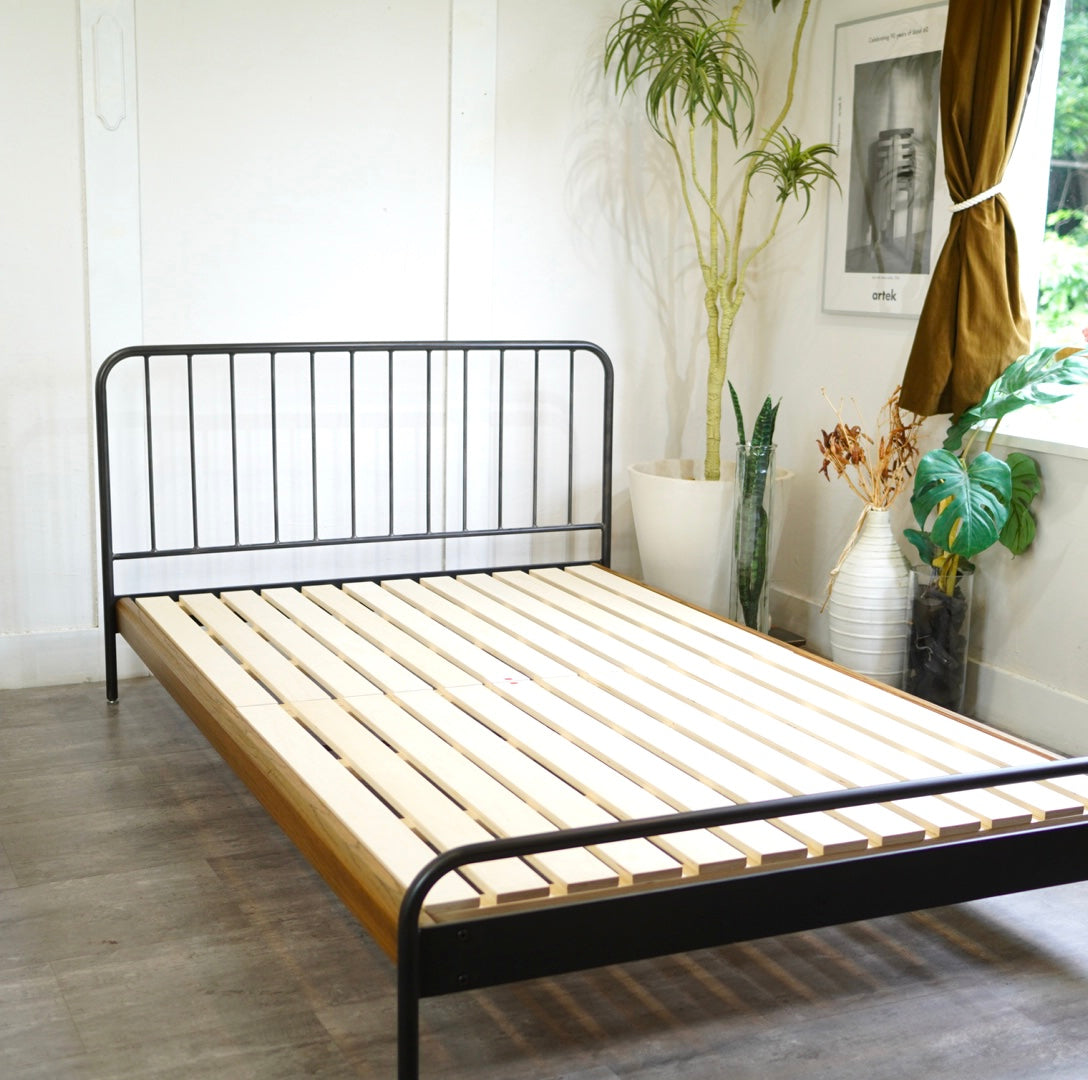 ジャーナルスタンダードファニチャー/JOURNAL STANDARD FURNITURE サンクベッド/SENS BED セミダブル アイアンフレーム オーク材
