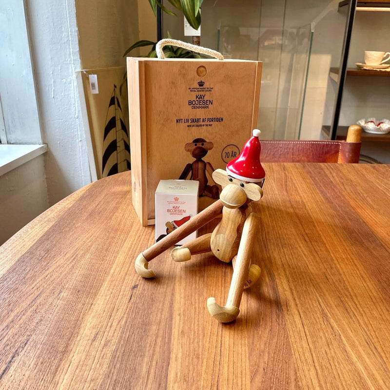 カイ・ボイスン デンマーク / KAY BOJESEN DENMARK モンキー スモール アニバーサリーエディション mixed wood クリスマスハット付 元箱付き