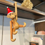 カイ・ボイスン デンマーク / KAY BOJESEN DENMARK モンキー スモール アニバーサリーエディション mixed wood クリスマスハット付 元箱付き