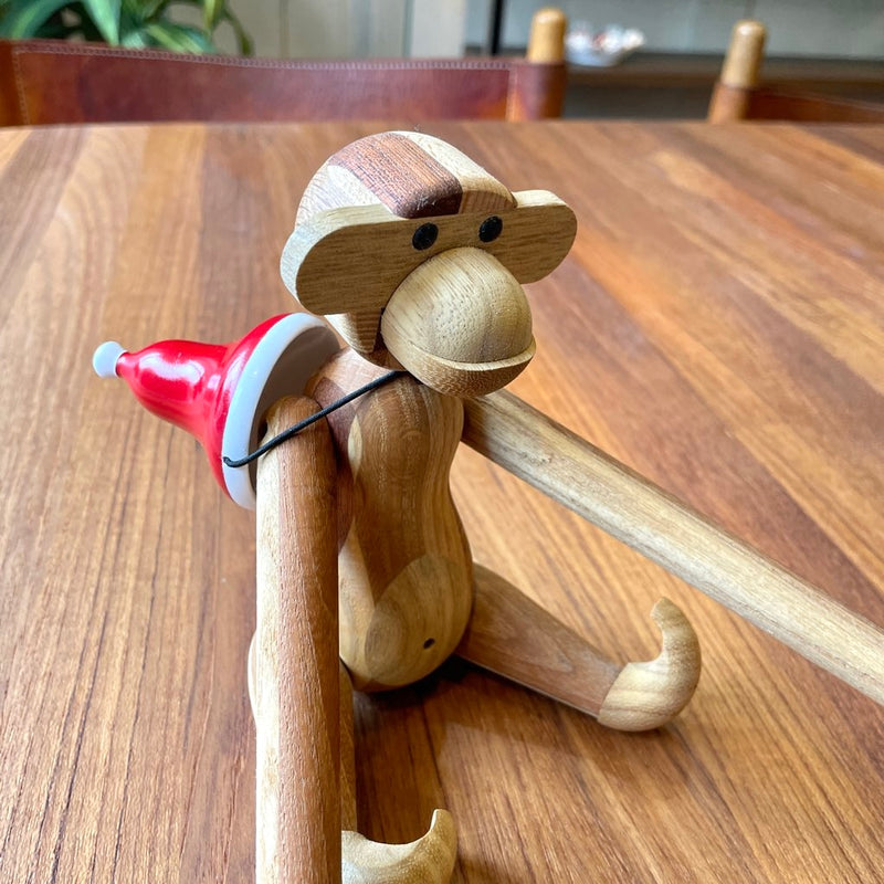 カイ・ボイスン デンマーク / KAY BOJESEN DENMARK モンキー スモール アニバーサリーエディション mixed wood クリスマスハット付 元箱付き
