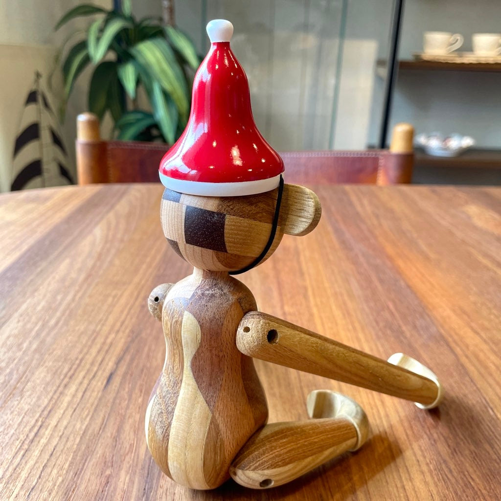 カイ・ボイスン デンマーク / KAY BOJESEN DENMARK モンキー スモール アニバーサリーエディション mixed wood クリスマスハット付 元箱付き
