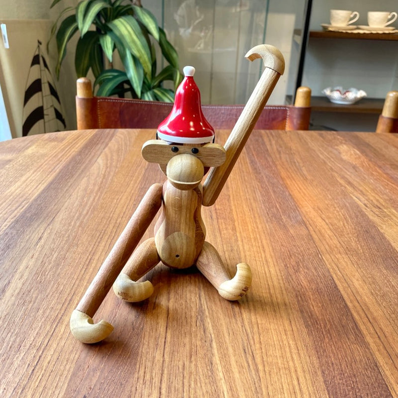 カイ・ボイスン デンマーク / KAY BOJESEN DENMARK モンキー スモール アニバーサリーエディション mixed wood クリスマスハット付 元箱付き