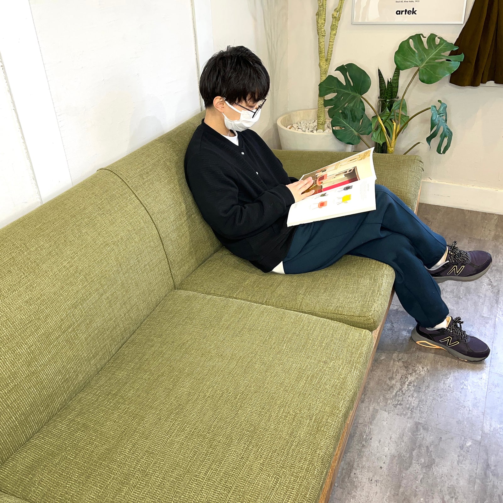 人気ブラドン パームスプリングス ミッド 3Pソファ Springs Palm / ソファベッド