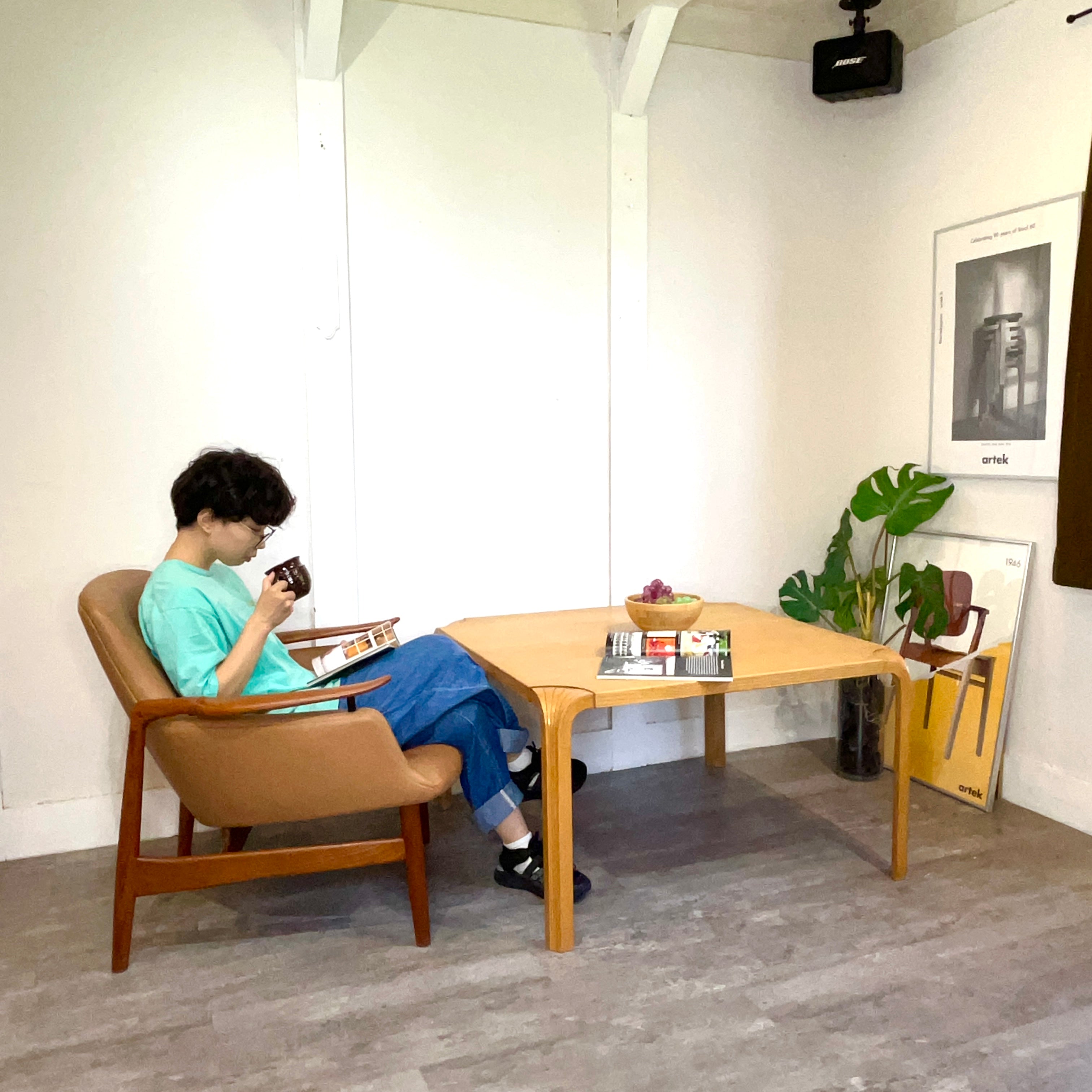 アルテック /  Artek ファンレッグ コーヒーテーブル Xレッグ / Fan Leg coffee table X-Leg / アルヴァ・アアルト ヴィンテージ