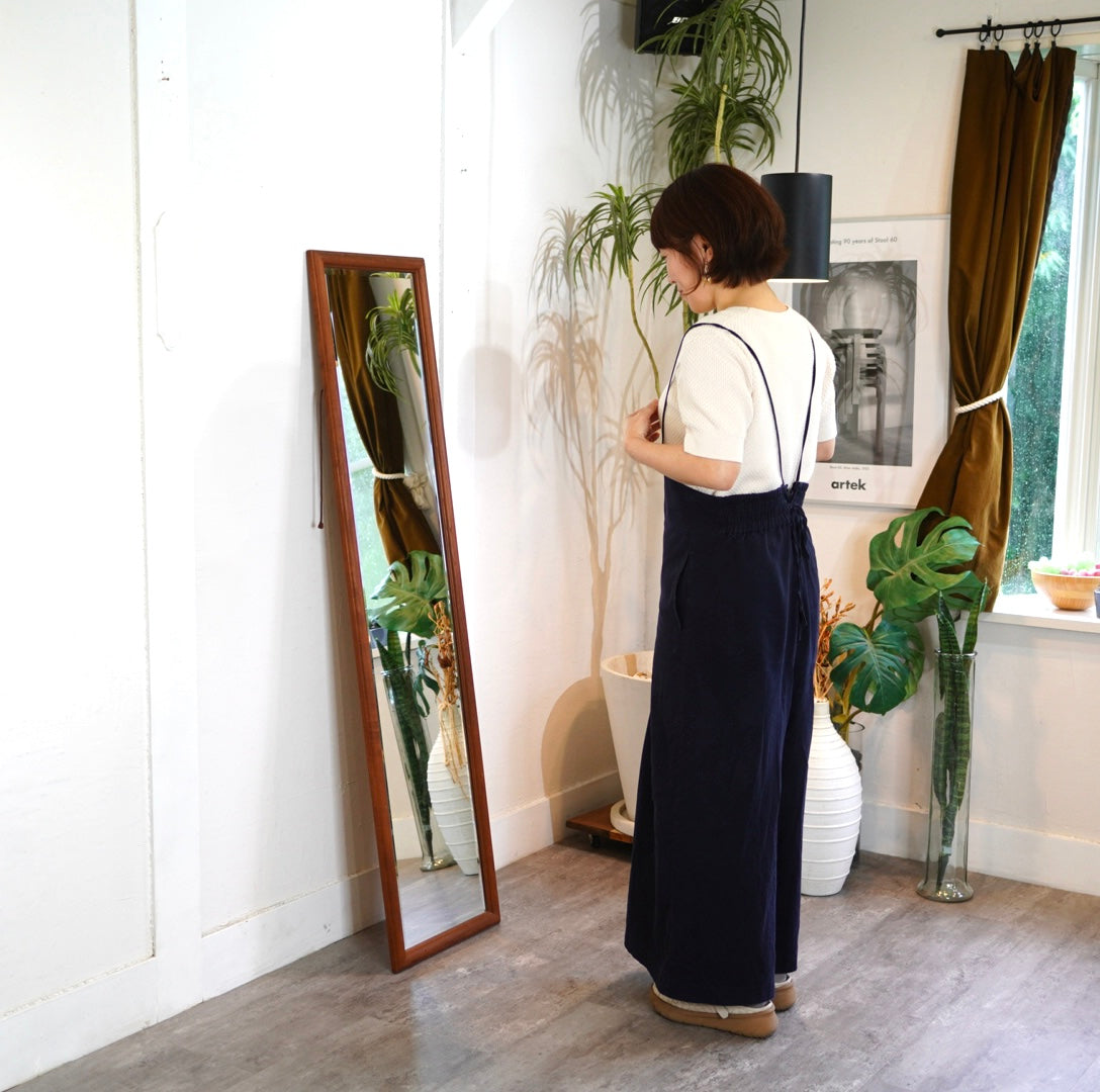 チークフレーム ヴィンテージミラー 鏡 姿見 150cm