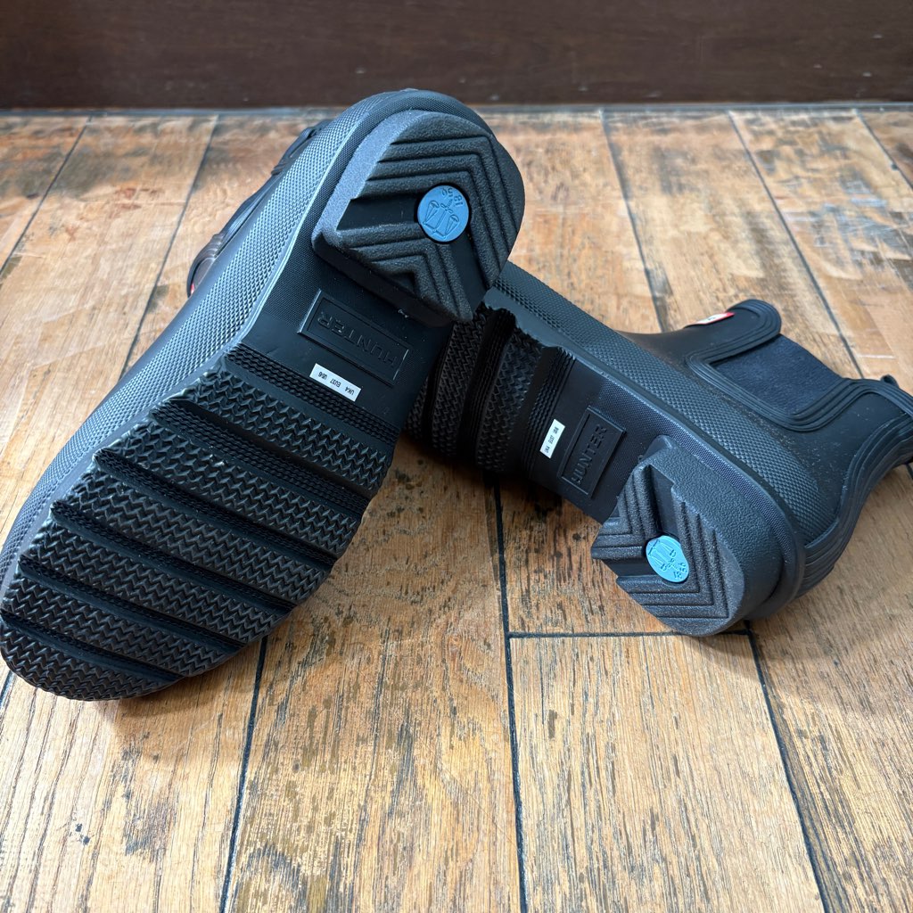 【古着】HUNTER レインブーツ 24㎝ ブラック 未使用
