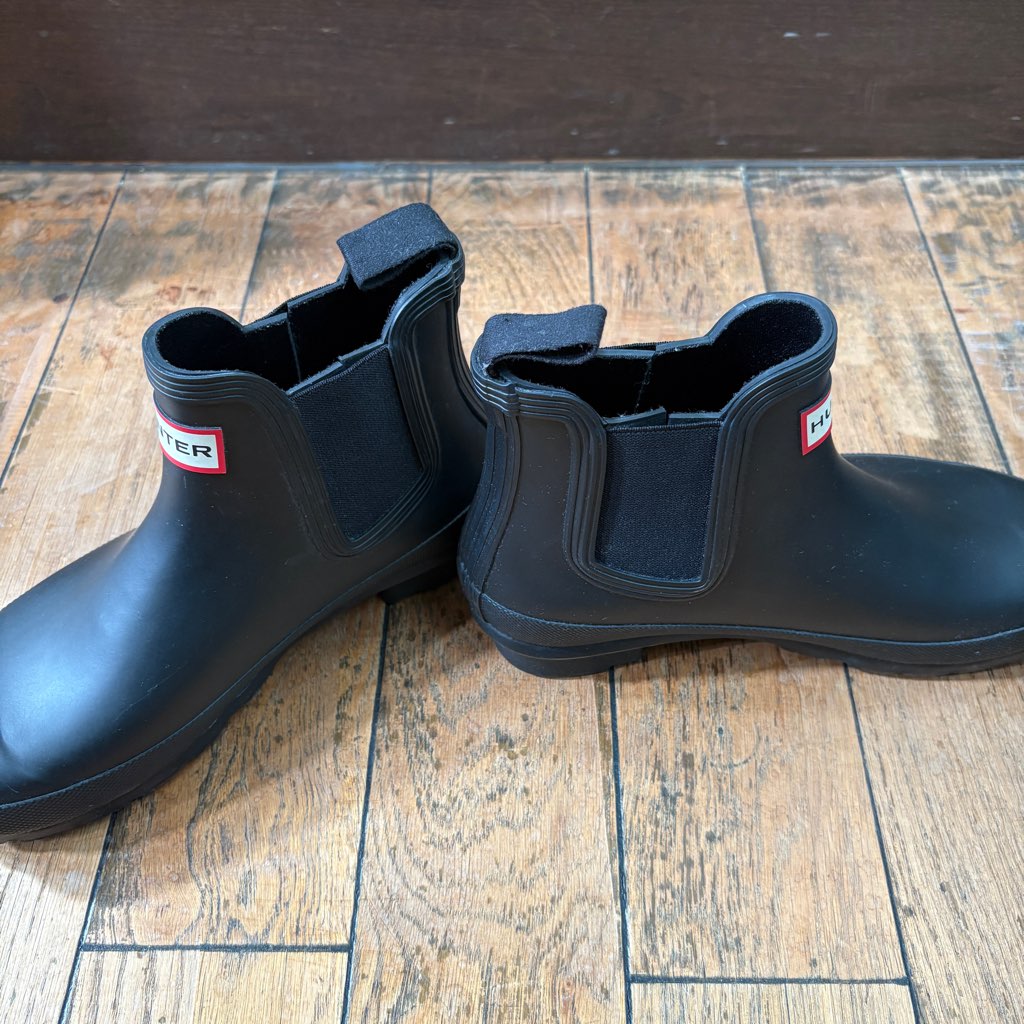 【古着】HUNTER レインブーツ 24㎝ ブラック 未使用
