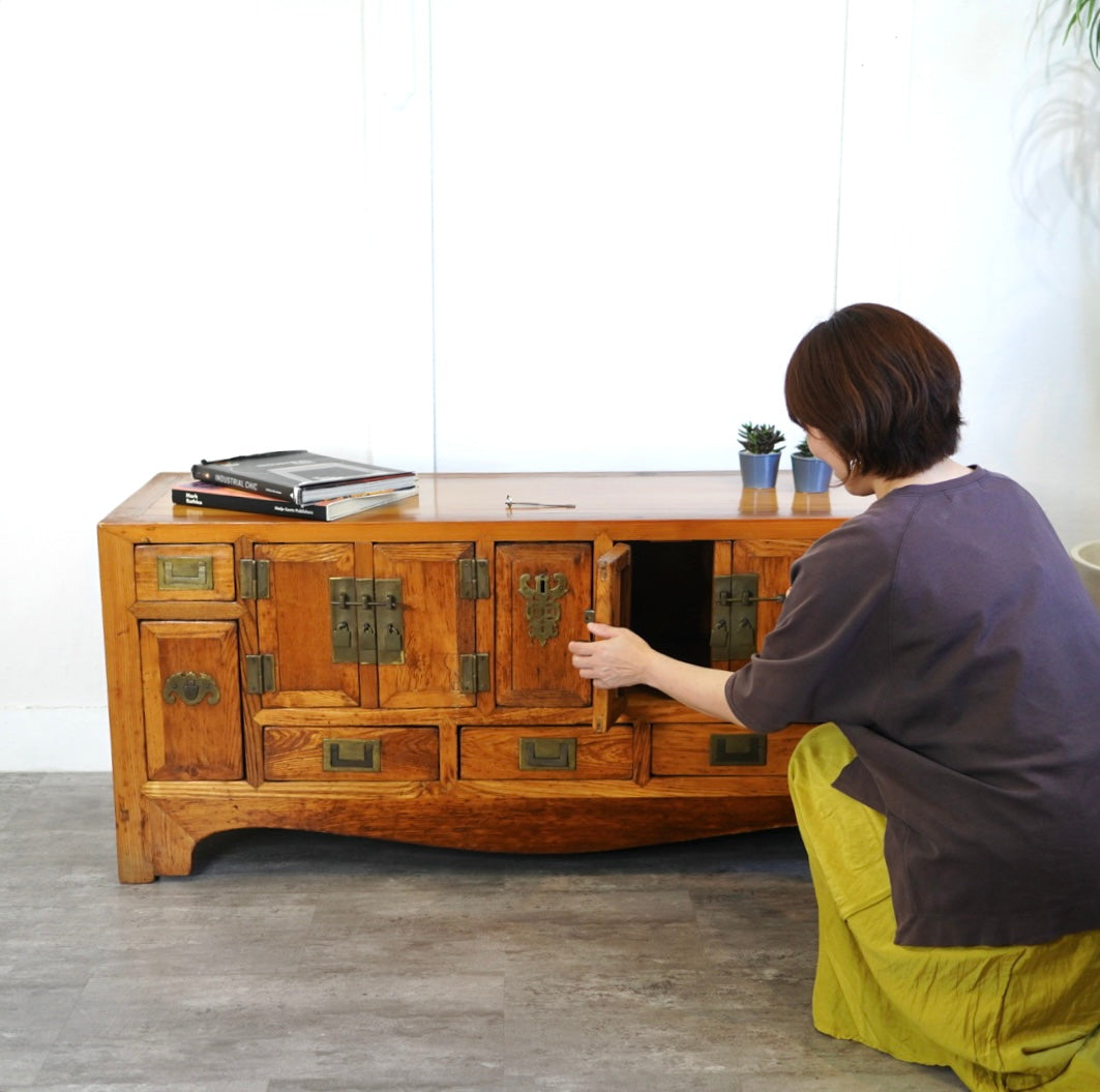 李朝サイドボード ローボード アンティークキャビネット